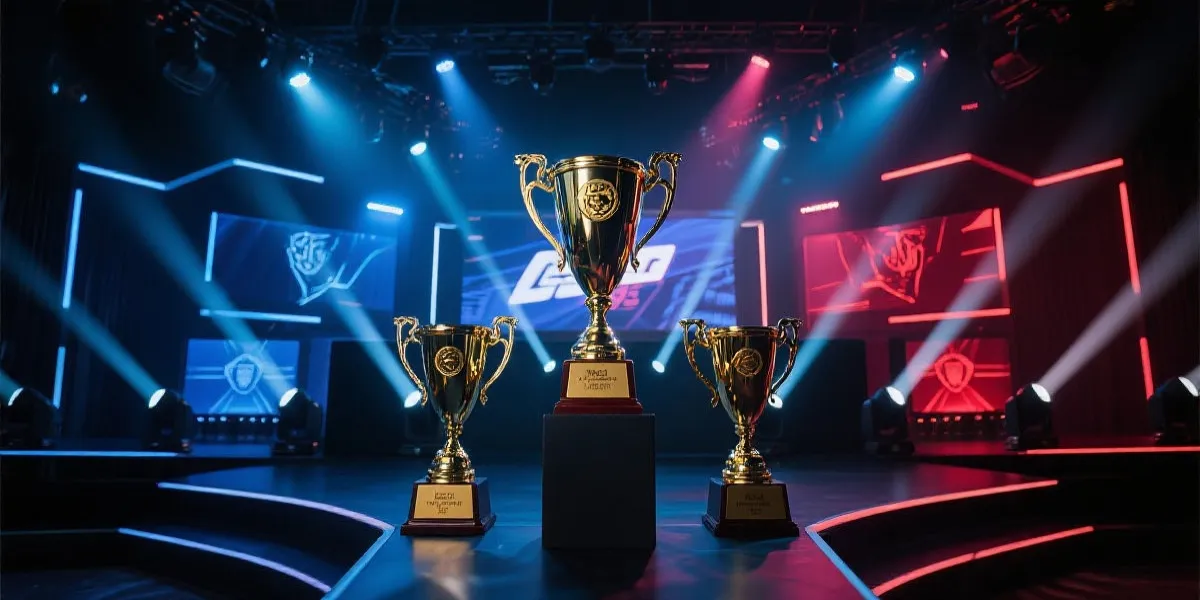 电竞舞台与奖杯 - 英雄联盟S16